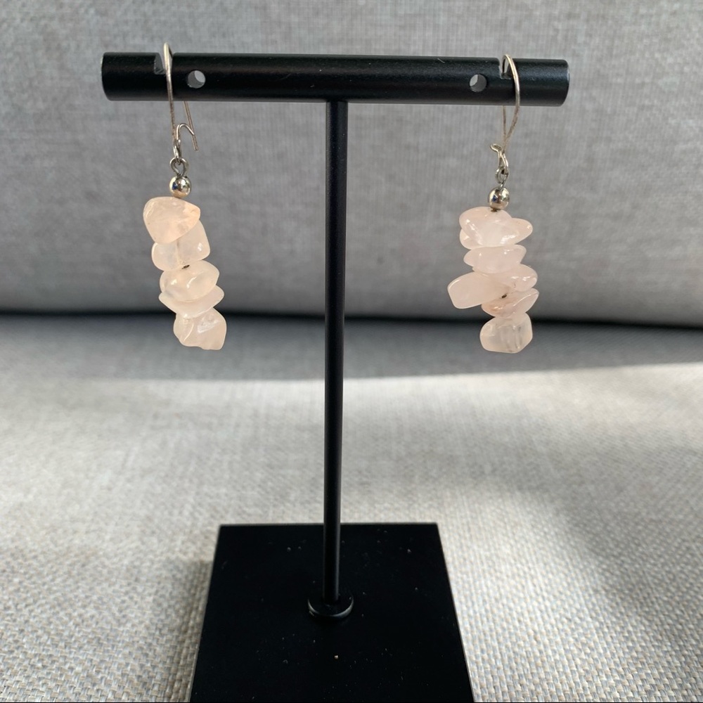 ☀️ 3/$15 Pink Stacked Stone Drop Earrings